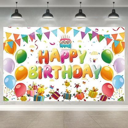 Buntes Happy Birthday Banner Dekoration für Geburtstagsfeiern