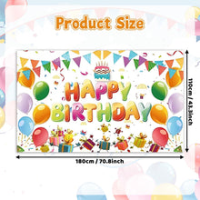 Happy Birthday Dekorationen Hintergrund Banner 180x110cm