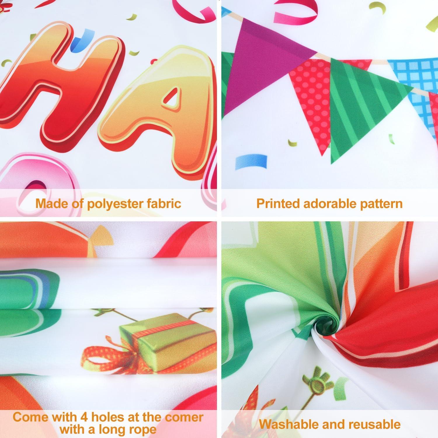 Buntes Happy Birthday Banner Dekoration für Geburtstagsfeiern