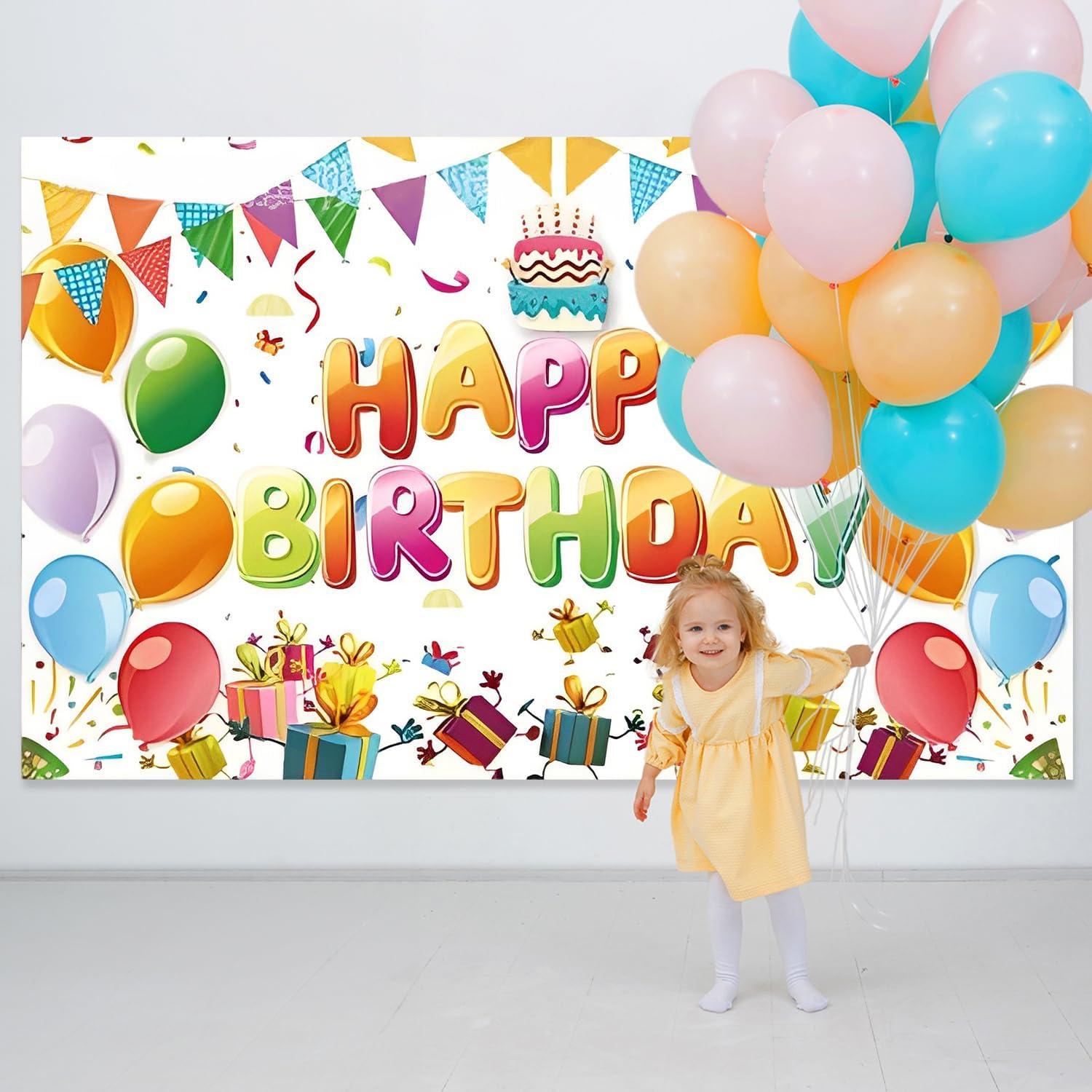 Happy Birthday Fotohintergrund Banner für Geburtstagsfeier