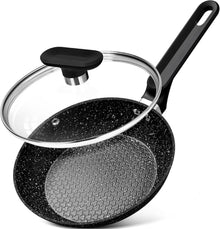 Bratpfanne mit Deckel Induktion Granit Antihaftbeschichtet 20cm