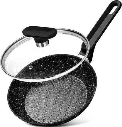 Bratpfanne mit Deckel Induktion Granit Antihaftbeschichtet 20cm