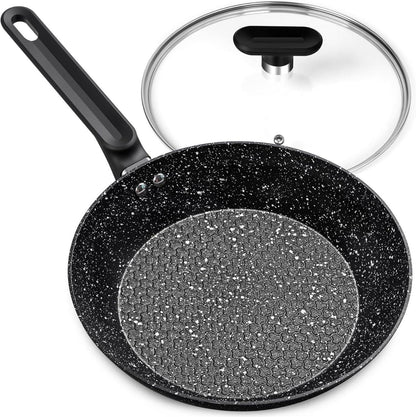 Granit Bratpfanne mit Deckel Induktion 26cm antihaftbeschichtet
