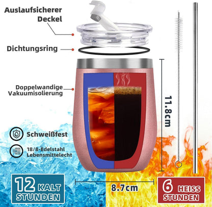 Weihnachtsgeschenke Beste Freundin Edelstahl Kaffeebecher 350ml