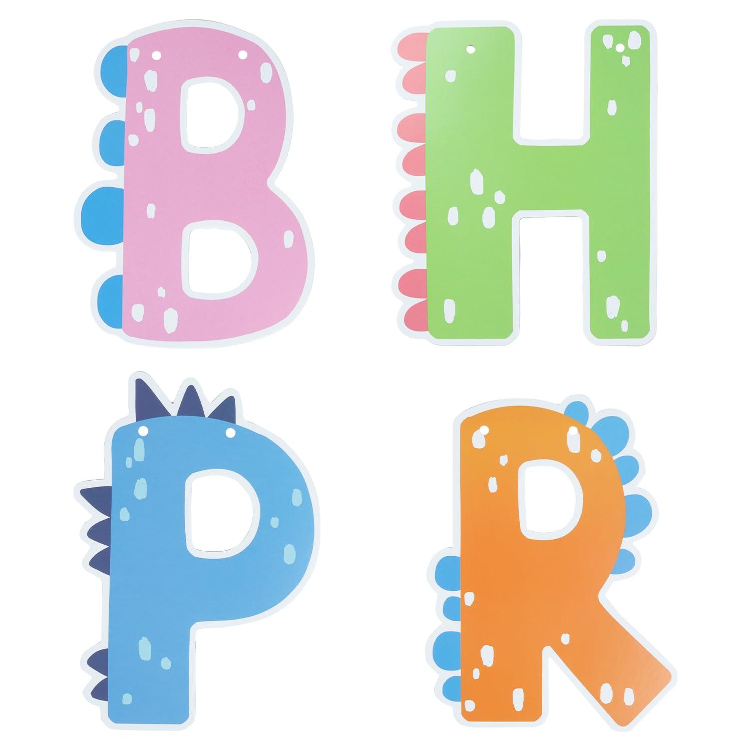 Dinosaurier-Geburtstagsbanner - Regenbogenfarben - Leichtgewichtig