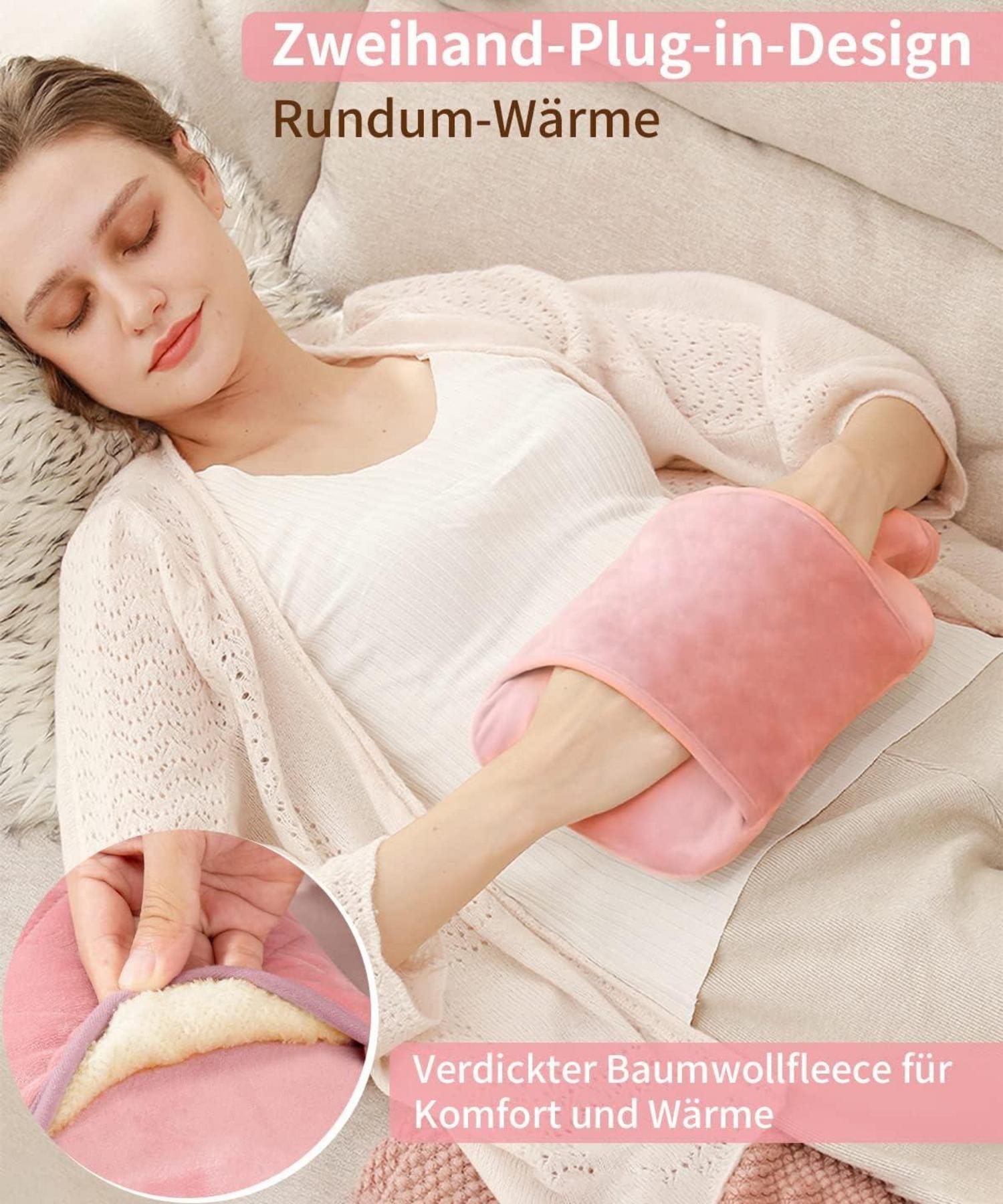 Wärmflasche mit Bezug Auslaufsicher 2L Groß BPA Frei PVC Bettflasche