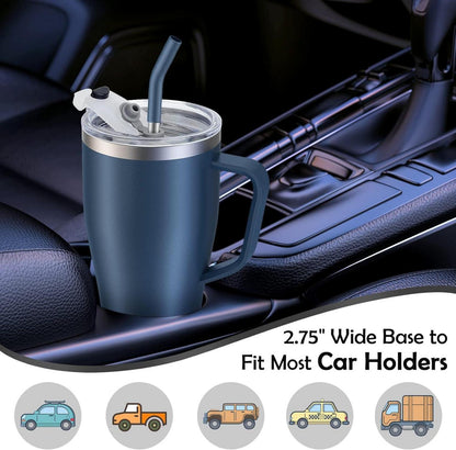 Thermobecher mit Strohhalm 850ml Isolierbecher Kaffeebecher to go 30oz