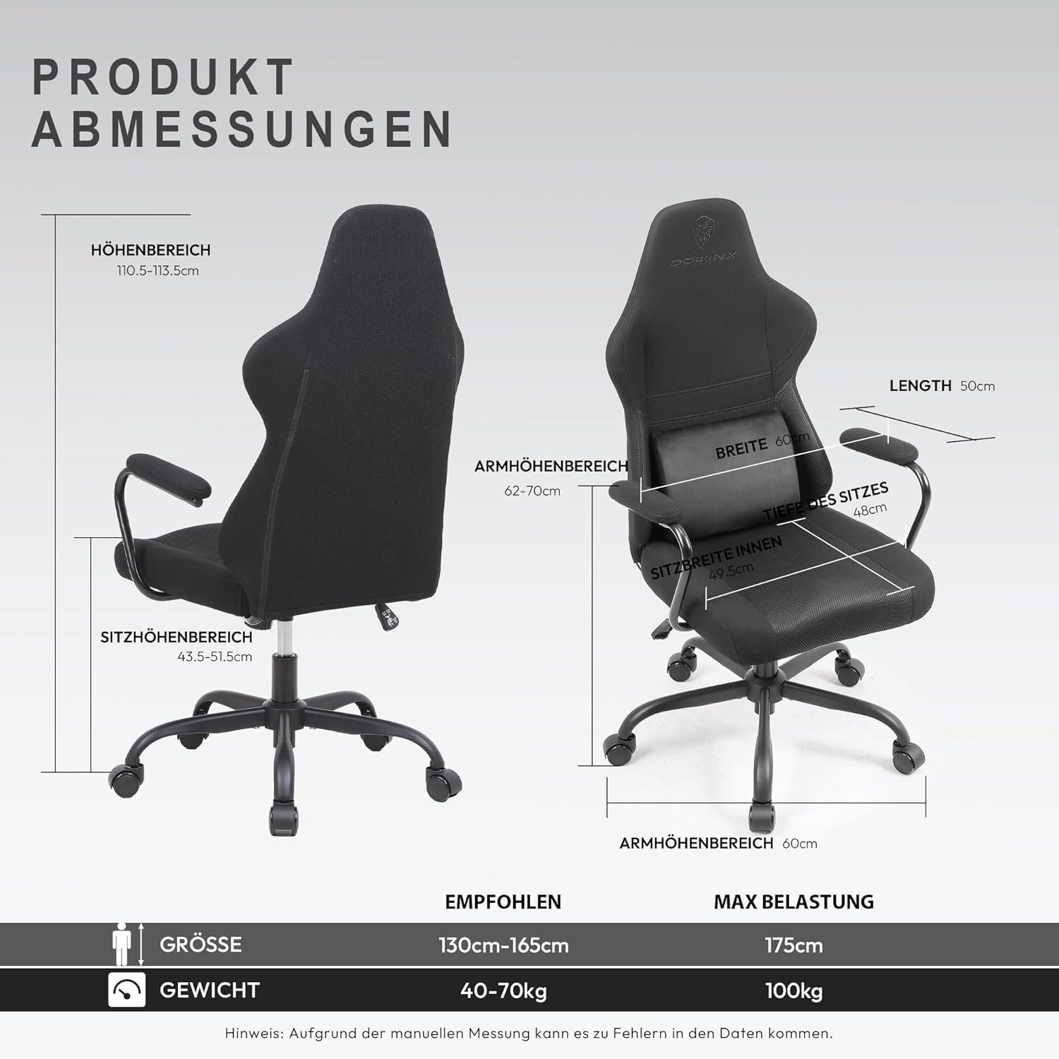 Ergonomischer Gaming Stuhl mit Lendenwirbelstütze für Kinder