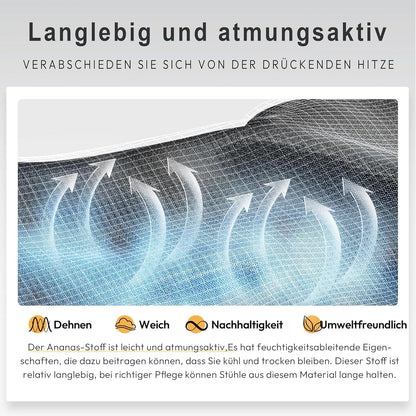 Dowinx Gaming Stuhl Stoff mit Lendenwirbelstütze für Erwachsene - Schwarz