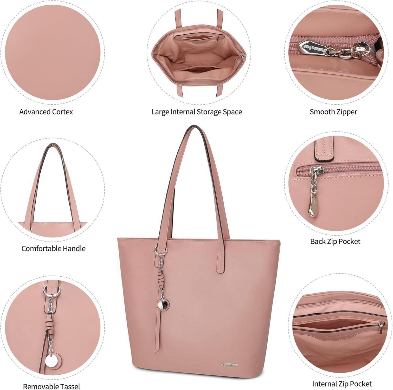 Damen Handtasche Groß Patchwork-Design 13-Zoll Laptop Büro