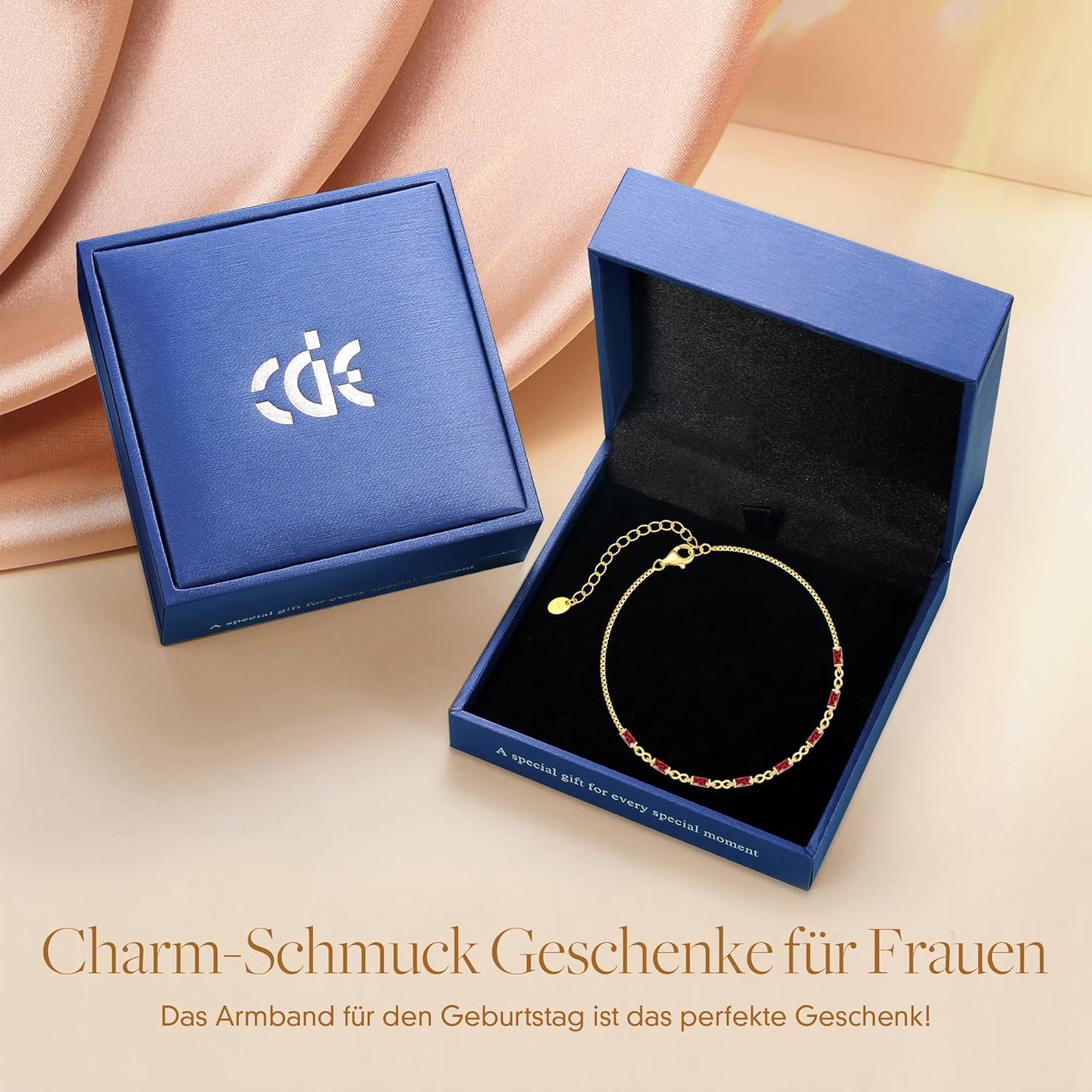 Gold Armband Damen 925 Sterling Silber 14k Vergoldet Zirkonia Infinity