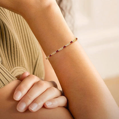 Gold Armband Damen 925 Silber Zirkonia Infinity Verstellbar Muttertag