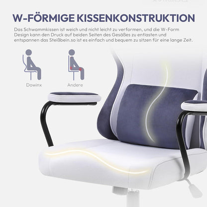 Dowinx Gaming Stuhl Ergonomisch Stoff Kinder Blau
