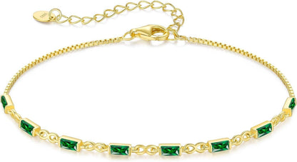 CDE Gold Infinity Armband Zirkonia 925 Sterling Silber 14kFixedSize