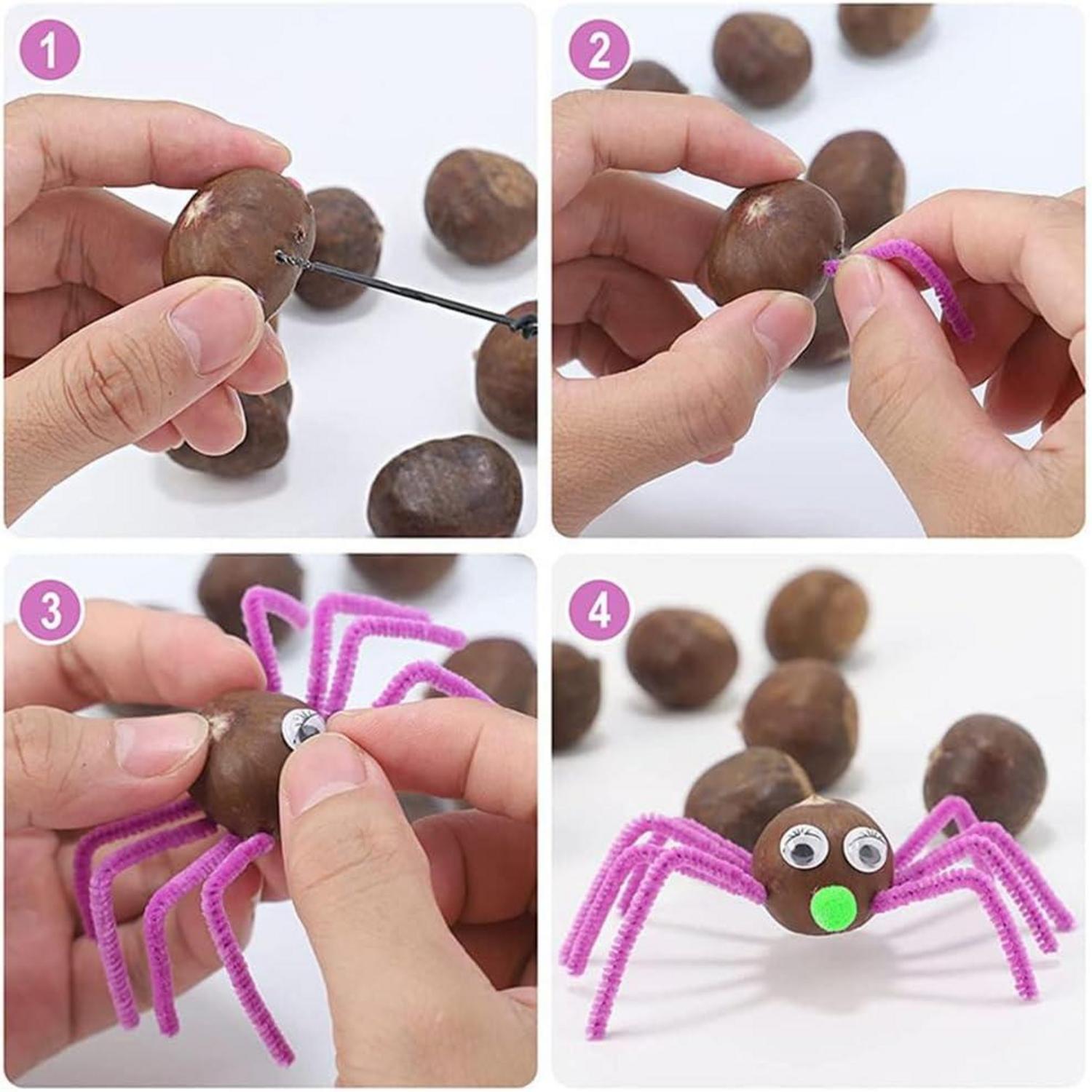 Kastanien Bastelset 527-teilig Handbohrer Kinder Herbstdekoration