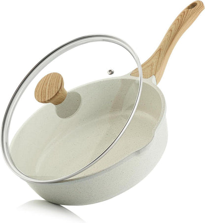 Keramik Bratpfanne mit Deckel Induktionskompatibel 28 cm