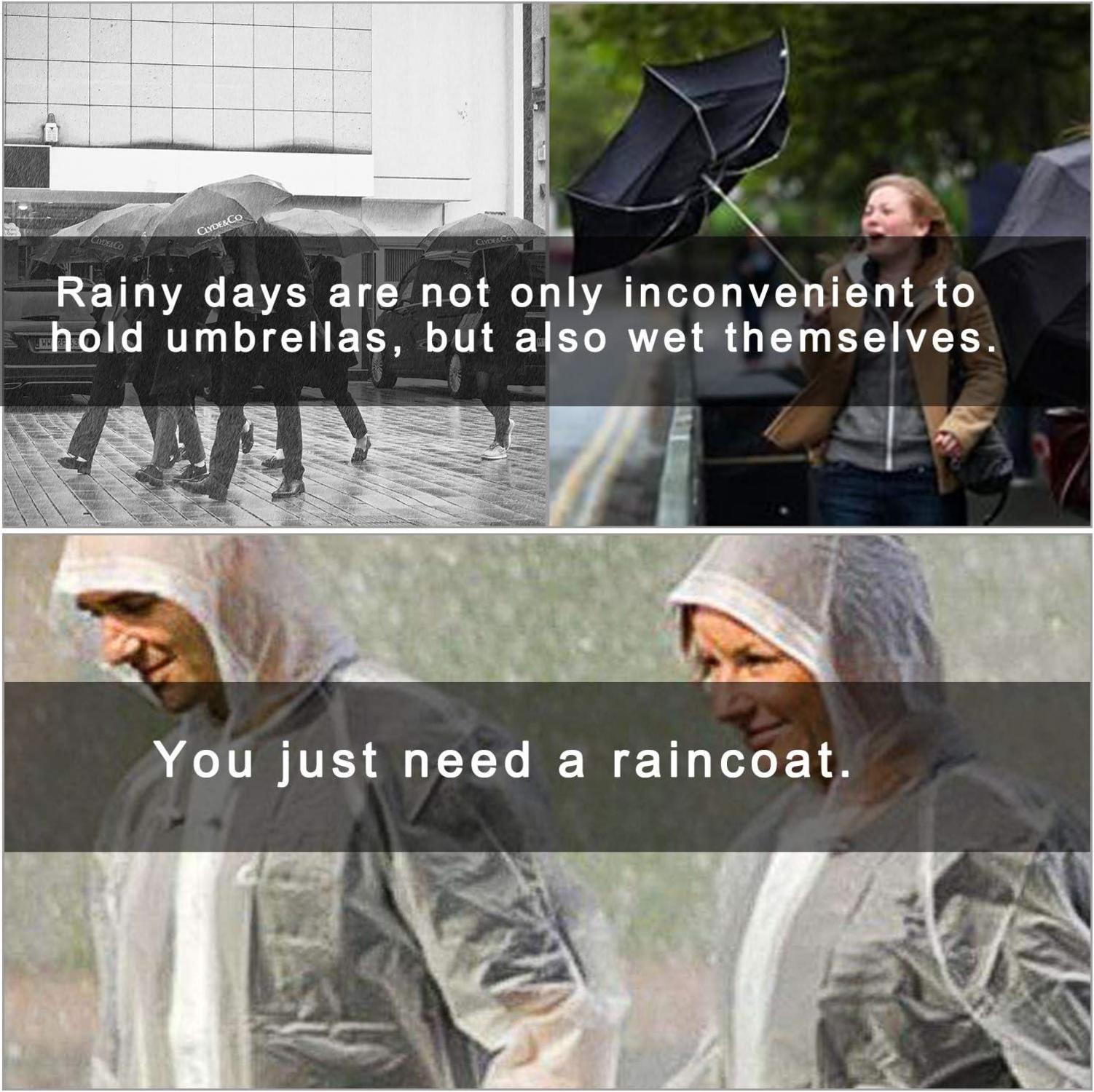 LEBEXY Regenponcho Damen Herren Regencape Kapuze wiederverwendbar Atmungsaktiv