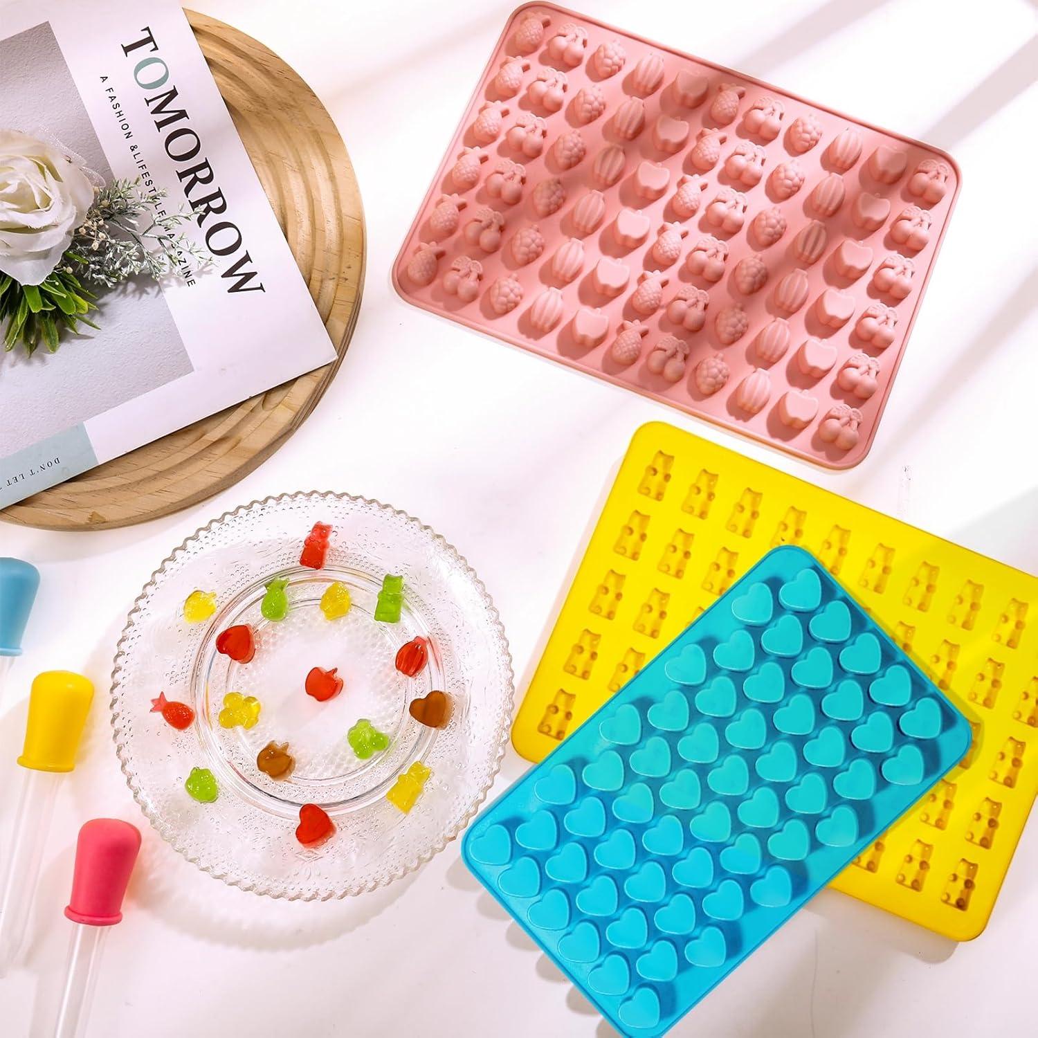 Gummibärchen Silikonform Set Bonbon Schokoladenform Herz Eiswürfel Süssigkeiten