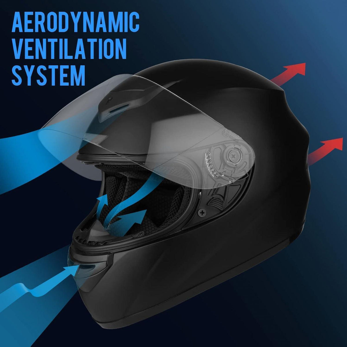 Integralhelm Motorrad Moped ECE 22.06 Schwarz M