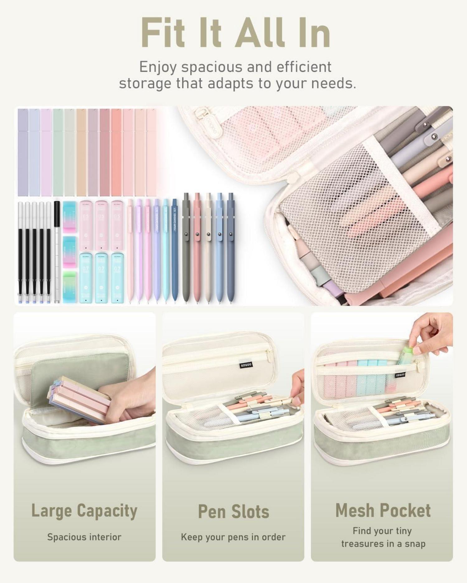 Pastell Textmarker 12er Set, Druckbleistifte 6 Stück, Gelstifte 5er