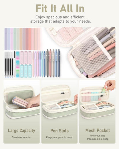 Pastell Textmarker 12er Set, Druckbleistifte 6 Stück, Gelstifte 5er