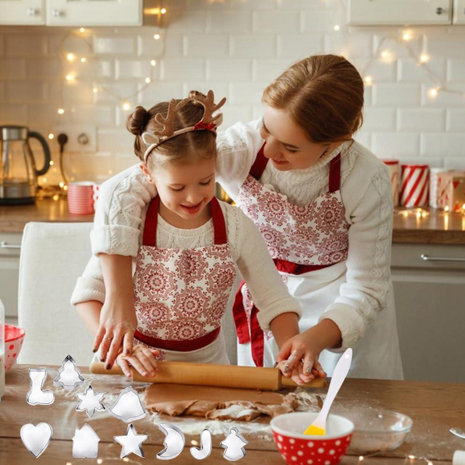 Ausstechformen Weihnachten Edelstahl Fondant Set 11-teilig