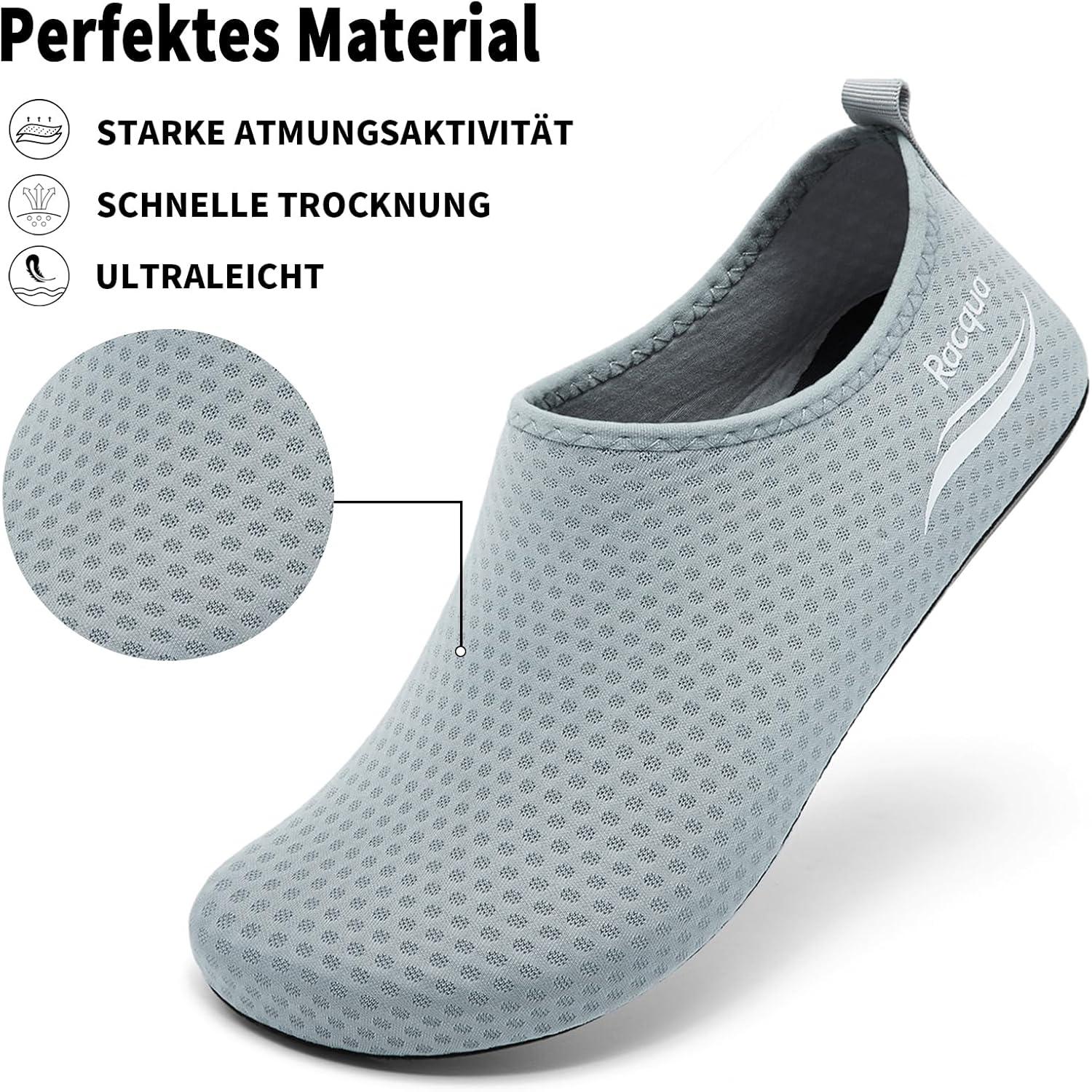 Racqua Badeschuhe Damen Herren Wasserschuhe Barfußschuhe