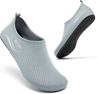 Damen Herren Wasserschuhe Barfuß Strandschuhe Gr.34-47 Grau
