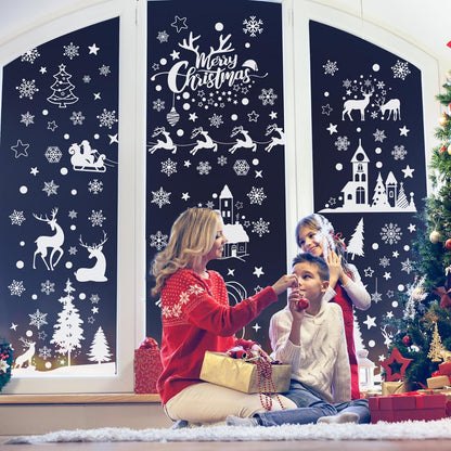 Fensterbilder Weihnachten Rentier 148 Stk PVC Aufkleber