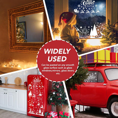 Weihnachten Fenstersticker Rentier 148 Stk PVC Aufkleber 20x30cm