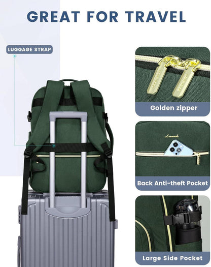 40L LOVEVOOK Reiserucksack Handgepäck Damen Koffer Rucksack Wasserdicht 17 Zoll