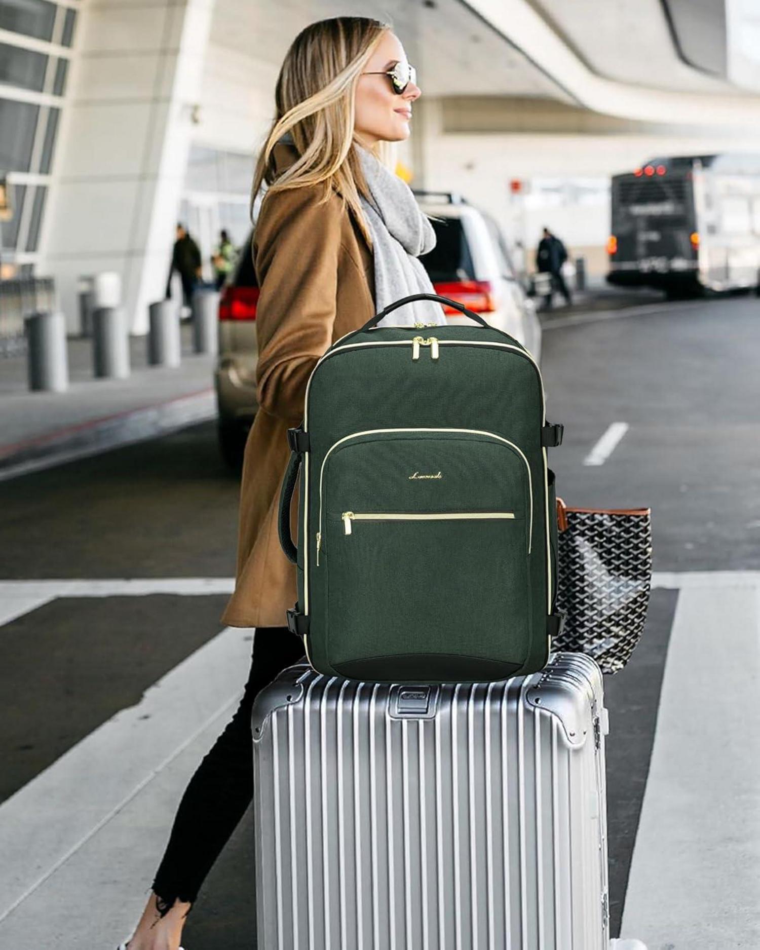 Handgepäck Rucksack 40L Reiserucksack Damen Kofferrucksack 17 Zoll