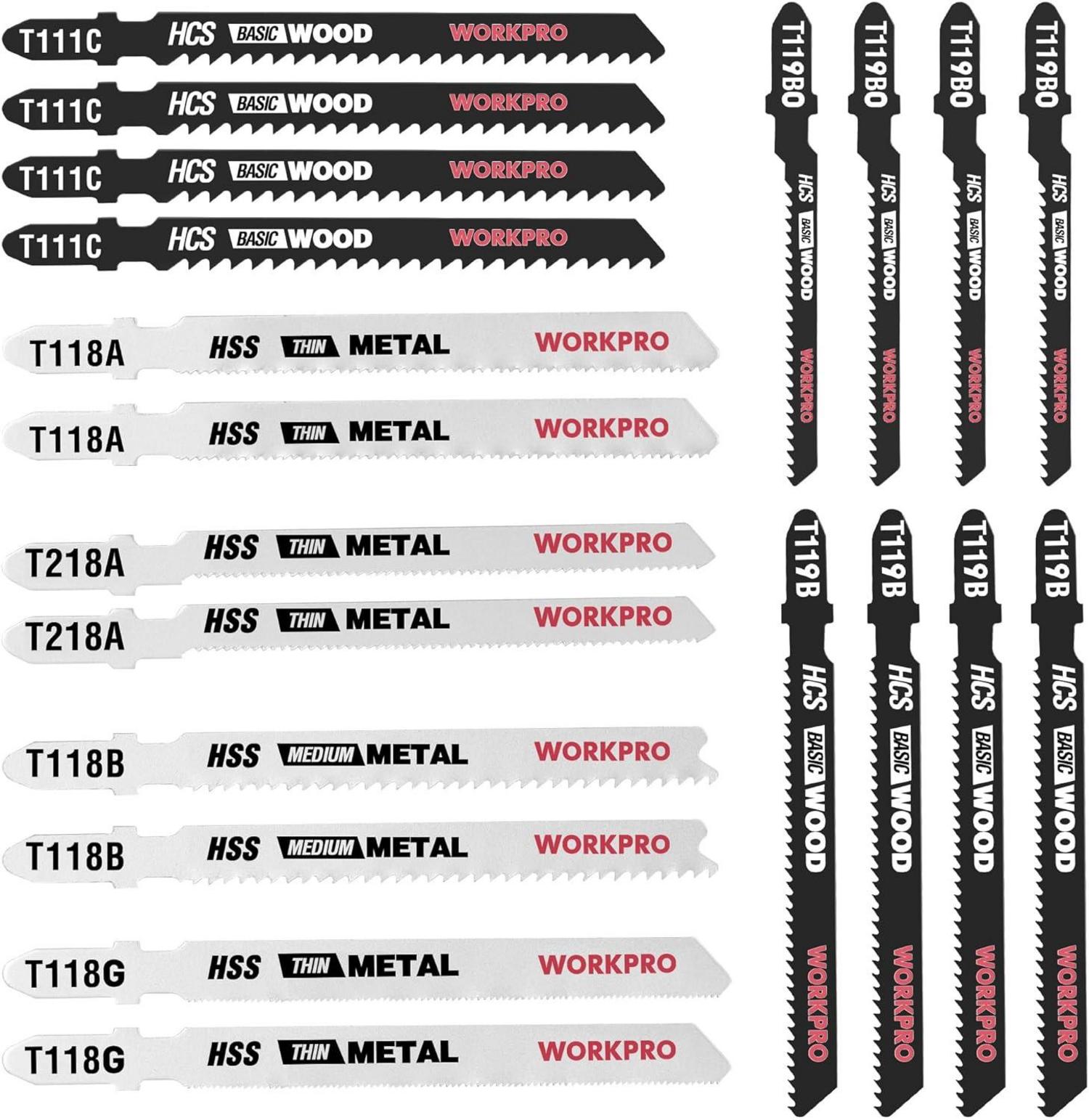 20tlg. Stichsägeblätter Set HSS/HCS T-Schaft Holz Metall