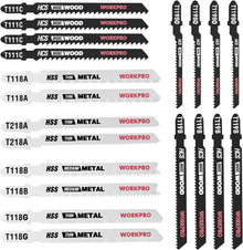 20tlg. Stichsägeblätter Set HSS/HCS T-Schaft Holz Metall