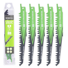 WORKPRO Säbelsägeblätter 5-teilig Set, 152mm 5TPI HCS