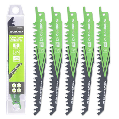 WORKPRO Säbelsägeblätter 5-teilig Set, 152mm 5TPI HCS