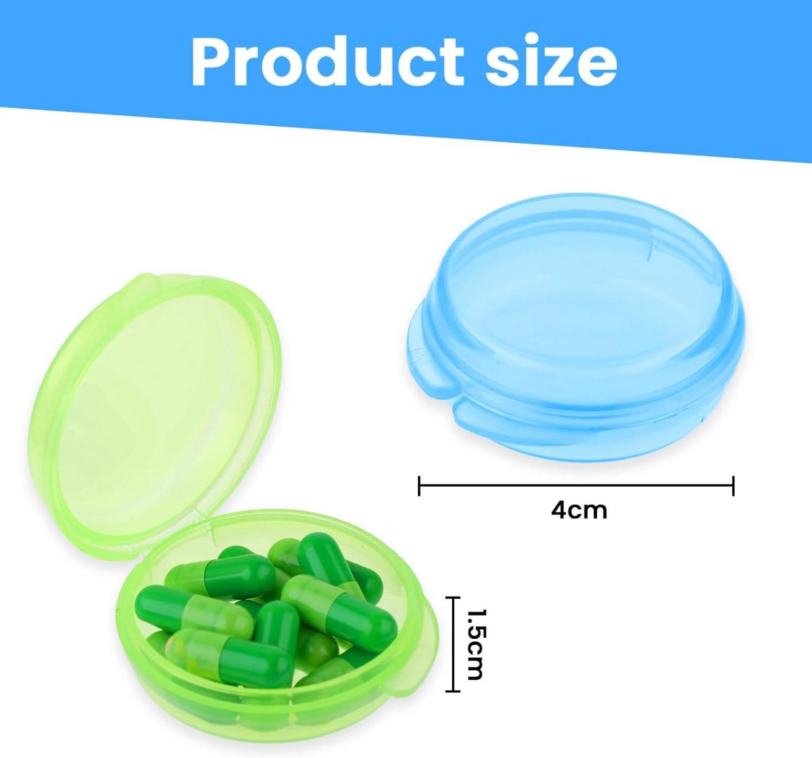 5er Pack Mini-Pillendose Pillen-Organizer Box Vitamin-Halter