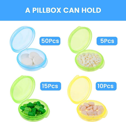 5er Pack Mini Pillendose Tragbarer Vitamin Halter - Pillen Organizer Box für Reise