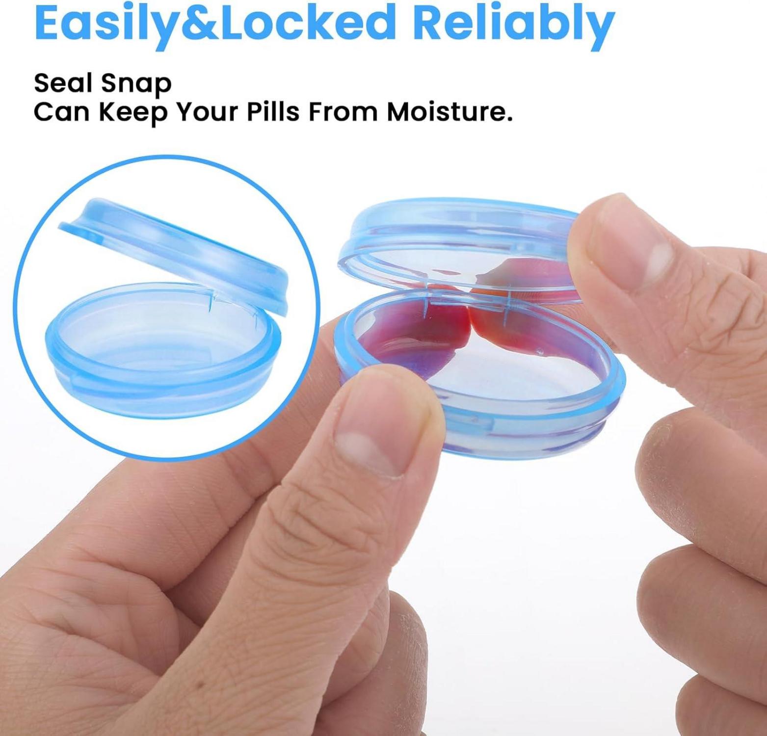 Mini Pillendose 5er Pack - Kleine Pillenbox Tragbarer Vitamin Halter