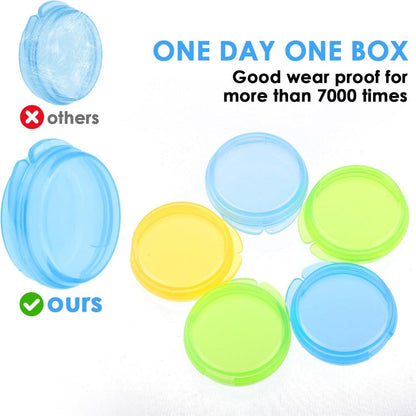 5er Packung Mini-Pillendosen Pillen-Organizer tragbar Reise Vitamin-Halter