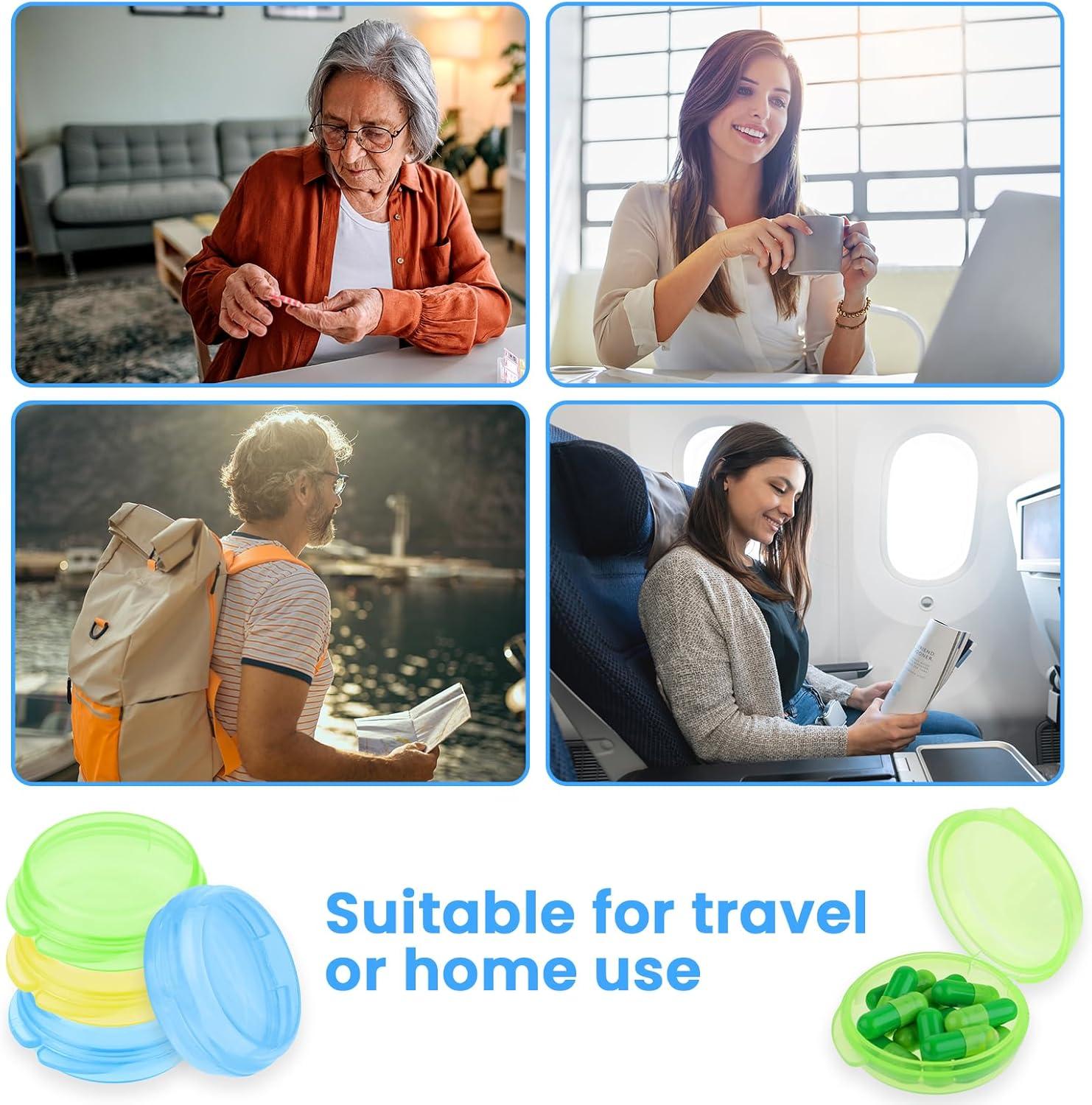 5er Pack Mini Pillendose Tragbarer Vitamin Halter - Pillen Organizer Box für Reise