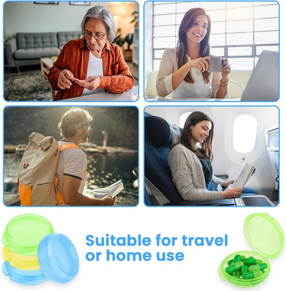 5er Pack Mini Pillendose Tragbarer Vitamin Halter - Pillen Organizer Box für Reise