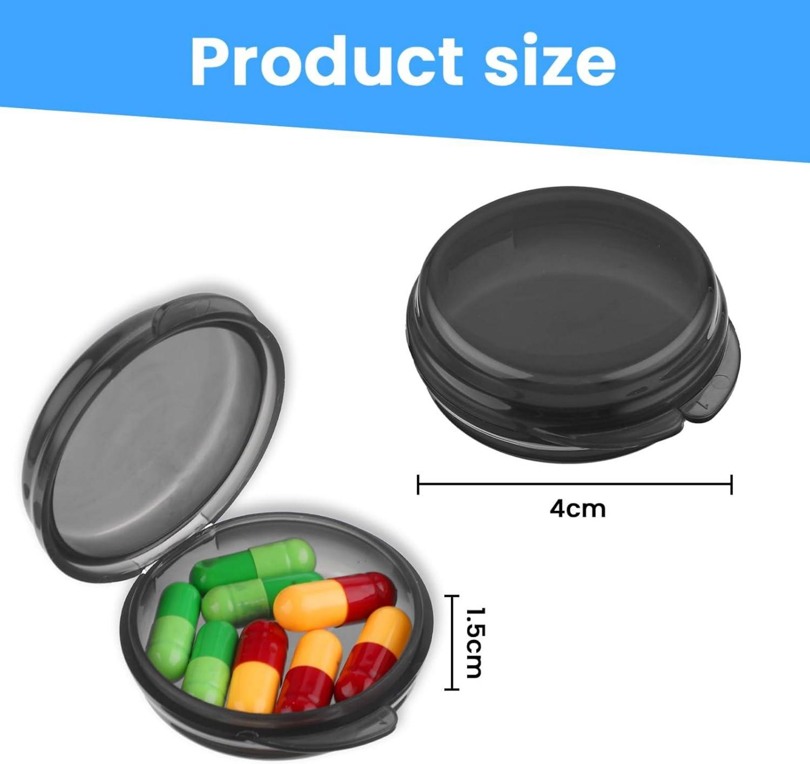 5er Pack Mini-Pillendose Pillen-Organizer Tragbarer Vitamindosierer