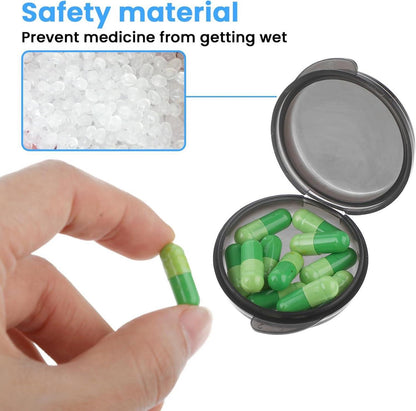 5er Set Mini-Pillendose Pillenorganizer Vitamin-Halter Schwarz