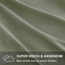 Beqnat Bettwäsche 135x200 Grün 4tlg Mikrofaser