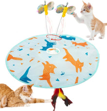 Interaktives Katzenspielzeug 2-in-1, USB wiederaufladbar