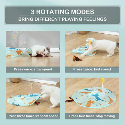Interaktives 2-in-1 Katzenspielzeug wiederaufladbar automatisch Schmetterling