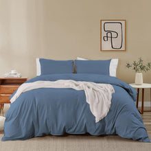Bettwäsche Mikrofaser Set 200x200 cm Hellblau mit Kissenbezug 80x80 cm
