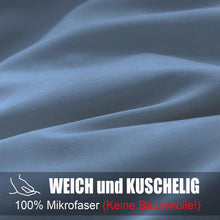 Bettwäsche 200x200 Hellblau Mikrofaser bügelfrei knitterfrei