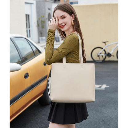 MEEGIRL Damen PU Leder Handtasche mit Reißverschluss